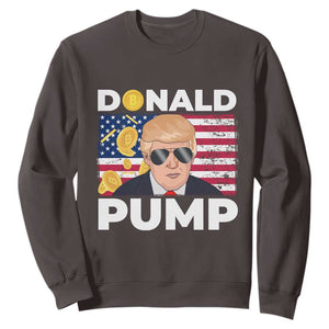 Bitcoin Trump Sweatshirt Donald Pump Funny Crypto TS09 Dark Chocolate Print Your Wear