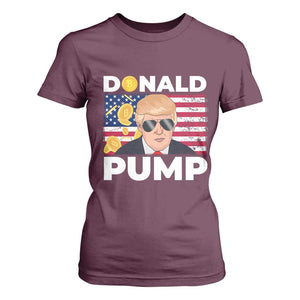 Bitcoin Trump T Shirt For Women Donald Pump Funny Crypto TS09 Maroon Print Your Wear