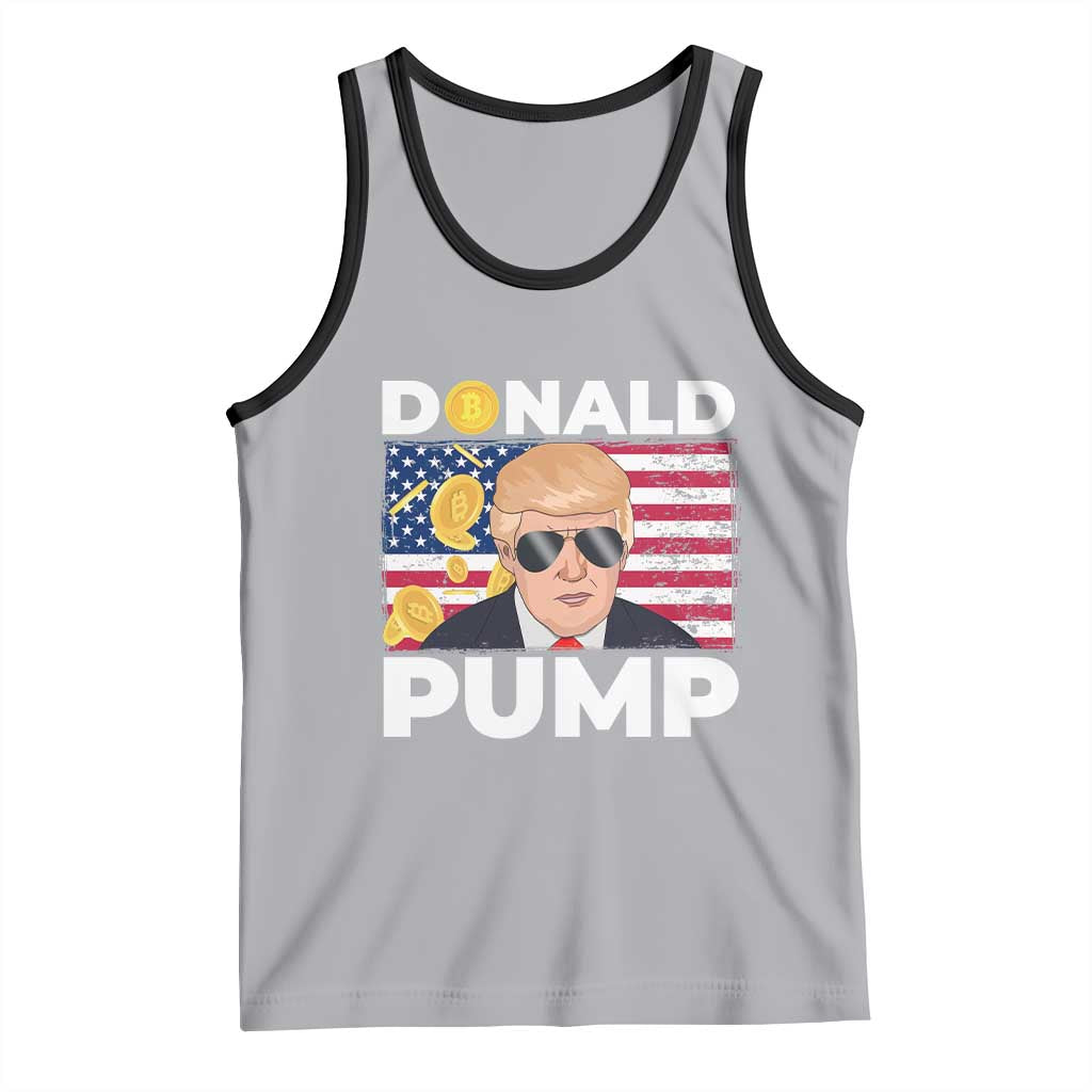 Bitcoin Trump Tank Top Donald Pump Funny Crypto TS09 Athletic Heather Black Print Your Wear