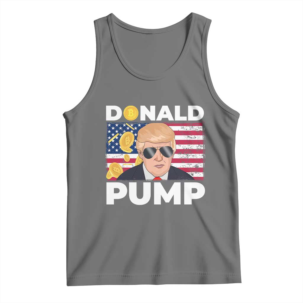 Bitcoin Trump Tank Top Donald Pump Funny Crypto TS09 Black Heather Print Your Wear