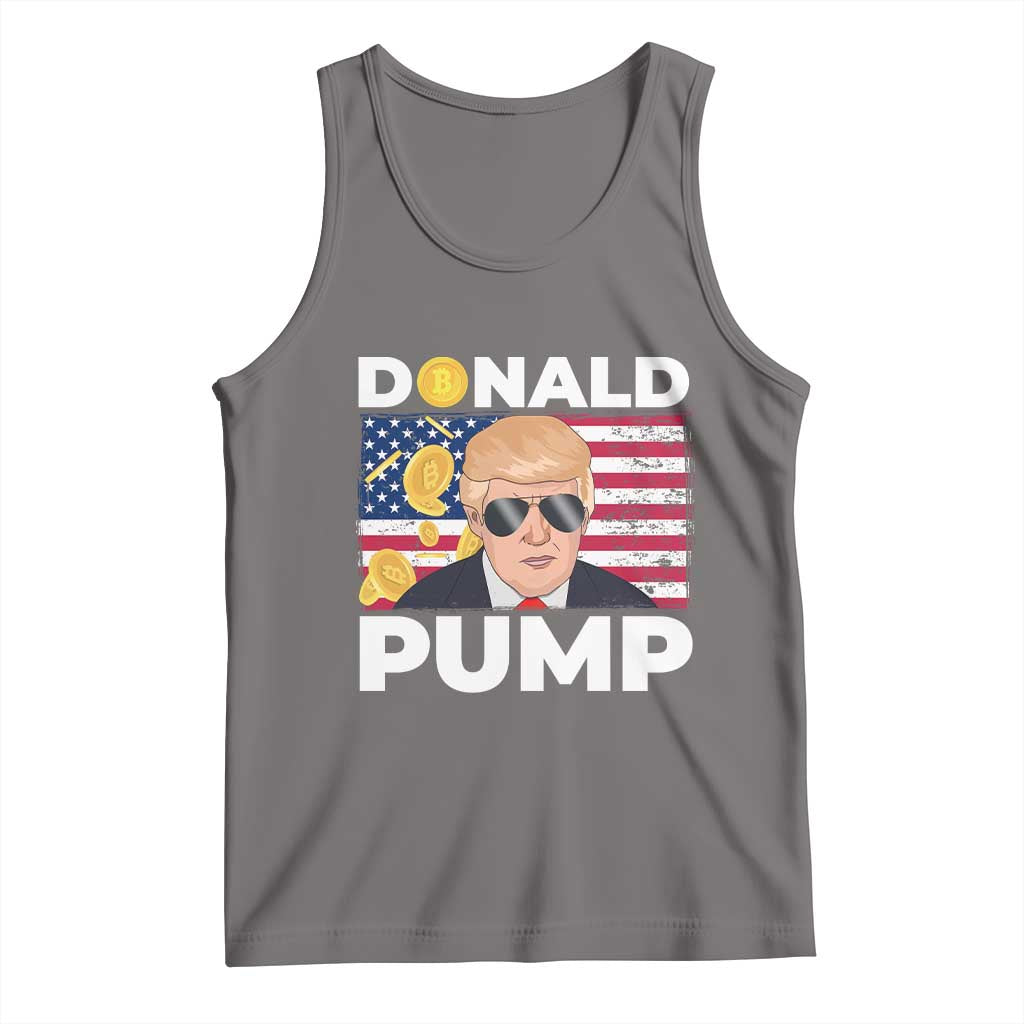Bitcoin Trump Tank Top Donald Pump Funny Crypto TS09 Deep Heather Print Your Wear