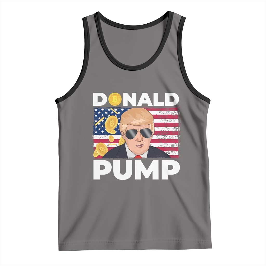 Bitcoin Trump Tank Top Donald Pump Funny Crypto TS09 Deep Heather Black Print Your Wear