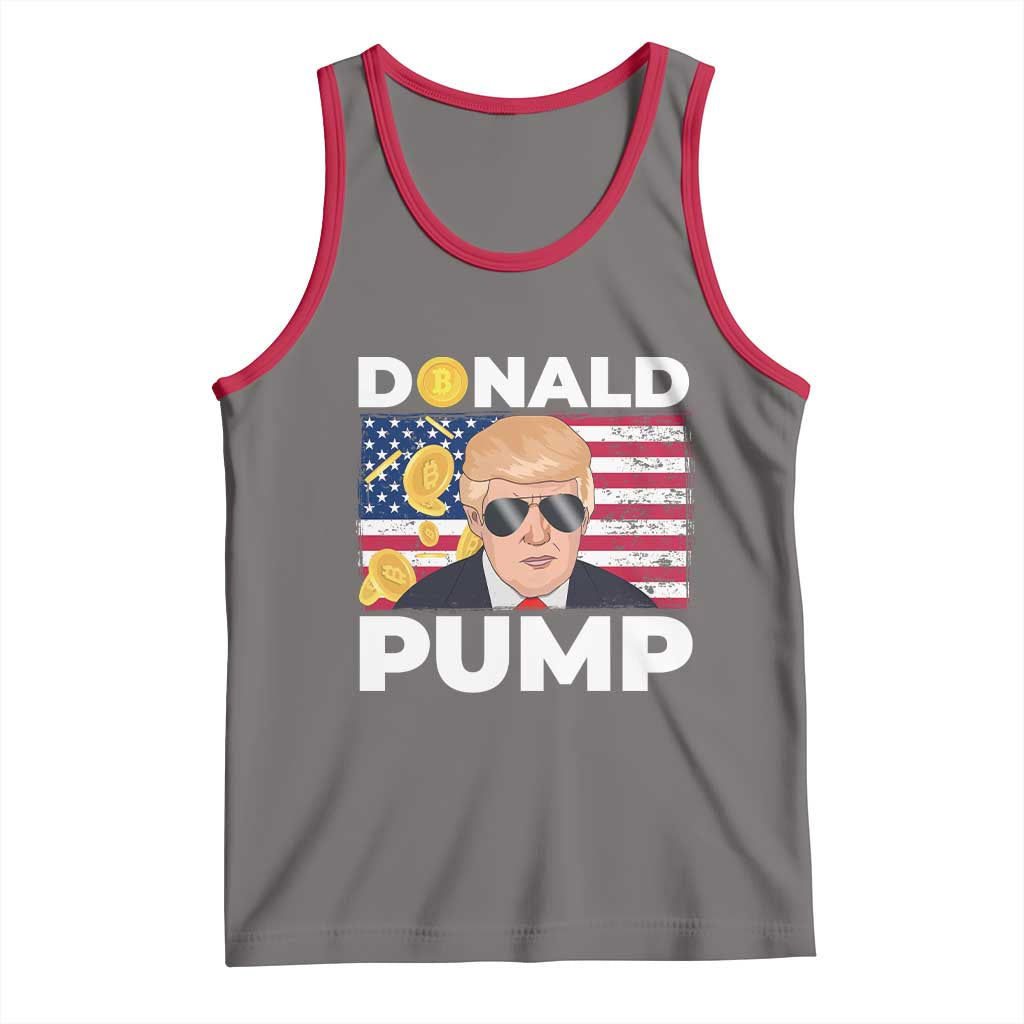 Bitcoin Trump Tank Top Donald Pump Funny Crypto TS09 Deep Heather Red Print Your Wear