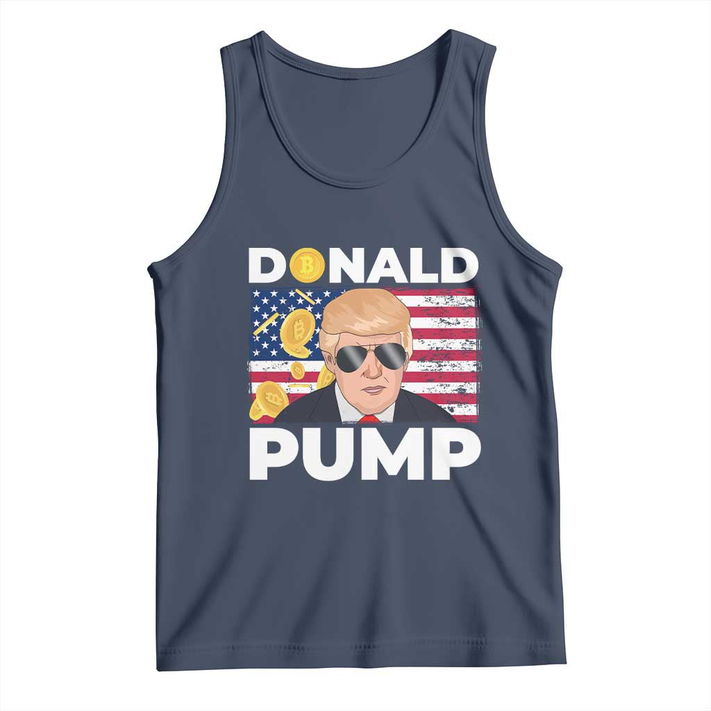 Bitcoin Trump Tank Top Donald Pump Funny Crypto TS09 Navy Print Your Wear