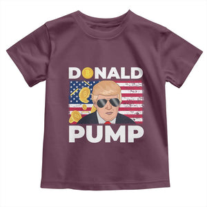 Bitcoin Trump Toddler T Shirt Donald Pump Funny Crypto TS09 Maroon Print Your Wear