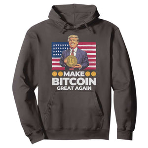 Trump Bitcoin Hoodie Make Bitcoin Great Again TS09 Dark Chocolate Print Your Wear