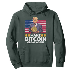 Trump Bitcoin Hoodie Make Bitcoin Great Again TS09 Dark Forest Green Print Your Wear