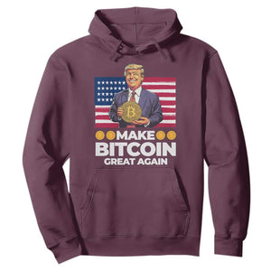 Trump Bitcoin Hoodie Make Bitcoin Great Again TS09 Maroon Print Your Wear