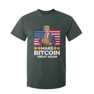 Trump Bitcoin T Shirt For Kid Make Bitcoin Great Again TS09 Dark Forest Green Print Your Wear