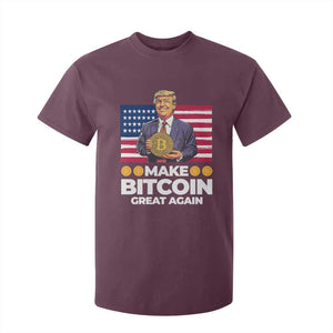 Trump Bitcoin T Shirt For Kid Make Bitcoin Great Again TS09 Maroon Print Your Wear