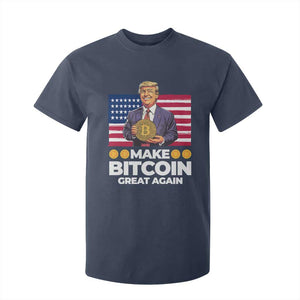 Trump Bitcoin T Shirt For Kid Make Bitcoin Great Again TS09 Navy Print Your Wear