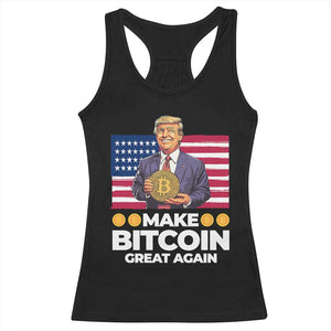 Trump Bitcoin Racerback Tank Top Make Bitcoin Great Again TS09 Black Print Your Wear