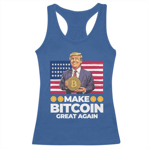 Trump Bitcoin Racerback Tank Top Make Bitcoin Great Again TS09 Royal Blue Print Your Wear