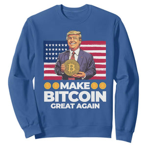 Trump Bitcoin Sweatshirt Make Bitcoin Great Again TS09 Royal Blue Print Your Wear