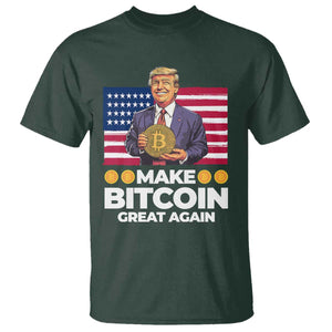 Trump Bitcoin T Shirt Make Bitcoin Great Again TS09 Dark Forest Green Print Your Wear