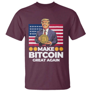 Trump Bitcoin T Shirt Make Bitcoin Great Again TS09 Maroon Print Your Wear