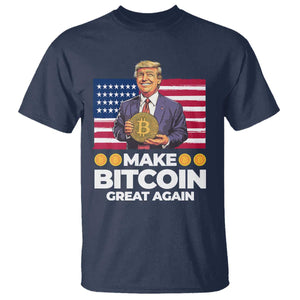 Trump Bitcoin T Shirt Make Bitcoin Great Again TS09 Navy Print Your Wear