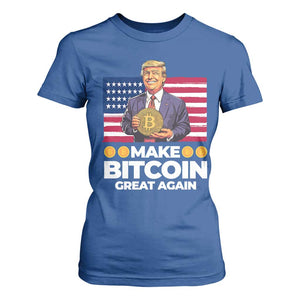 Trump Bitcoin T Shirt For Women Make Bitcoin Great Again TS09 Royal Blue Print Your Wear