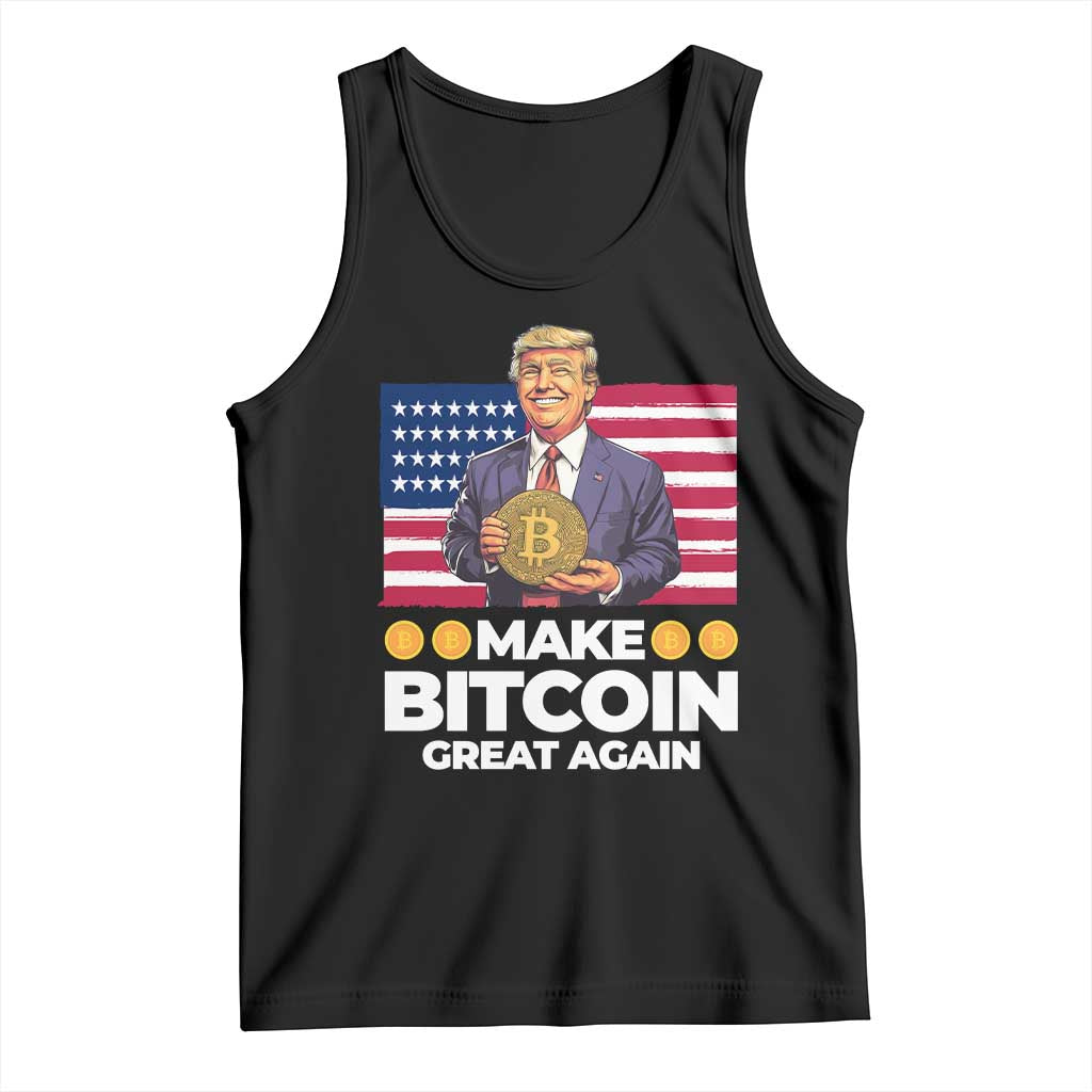 Trump Bitcoin Tank Top Make Bitcoin Great Again TS09 Black Print Your Wear