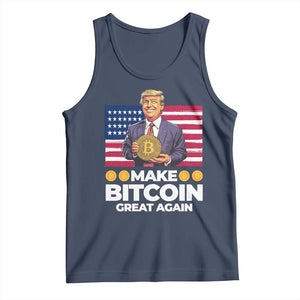 Trump Bitcoin Tank Top Make Bitcoin Great Again TS09 Navy Print Your Wear