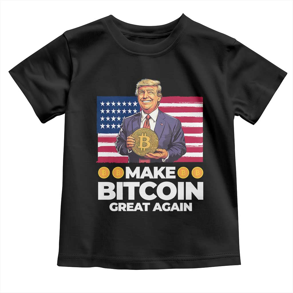 Trump Bitcoin Toddler T Shirt Make Bitcoin Great Again TS09 Black Print Your Wear