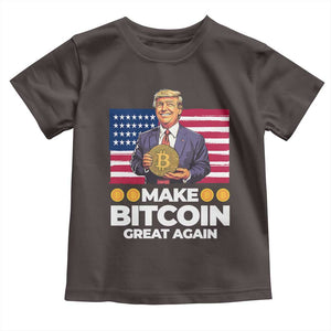 Trump Bitcoin Toddler T Shirt Make Bitcoin Great Again TS09 Dark Chocolate Print Your Wear