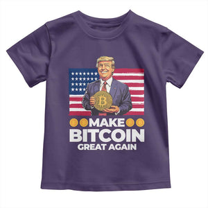Trump Bitcoin Toddler T Shirt Make Bitcoin Great Again TS09 Purple Print Your Wear