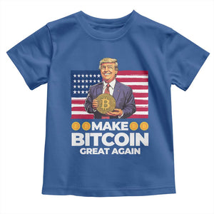 Trump Bitcoin Toddler T Shirt Make Bitcoin Great Again TS09 Royal Blue Print Your Wear