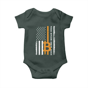 Make Bitcoin Great Again Baby Onesie Crypto Enthusiasts Trump Coin 2025 TS09 Print Your Wear