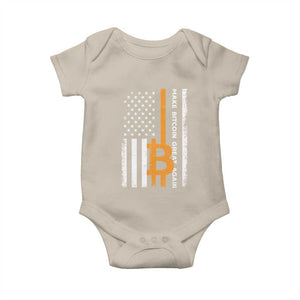 Make Bitcoin Great Again Baby Onesie Crypto Enthusiasts Trump Coin 2025 TS09 Sand Print Your Wear