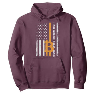 Make Bitcoin Great Again Hoodie Crypto Enthusiasts Trump Coin 2025 TS09 Maroon Print Your Wear