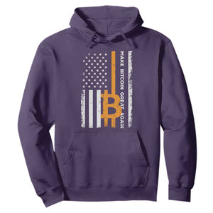 Make Bitcoin Great Again Hoodie Crypto Enthusiasts Trump Coin 2025 TS09 Purple Print Your Wear