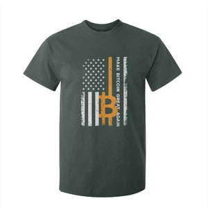 Make Bitcoin Great Again T Shirt For Kid Crypto Enthusiasts Trump Coin 2025 TS09 Dark Forest Green Print Your Wear