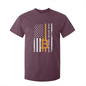 Make Bitcoin Great Again T Shirt For Kid Crypto Enthusiasts Trump Coin 2025 TS09 Maroon Print Your Wear