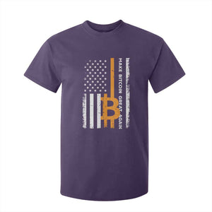 Make Bitcoin Great Again T Shirt For Kid Crypto Enthusiasts Trump Coin 2025 TS09 Purple Print Your Wear
