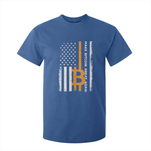 Make Bitcoin Great Again T Shirt For Kid Crypto Enthusiasts Trump Coin 2025 TS09 Royal Blue Print Your Wear