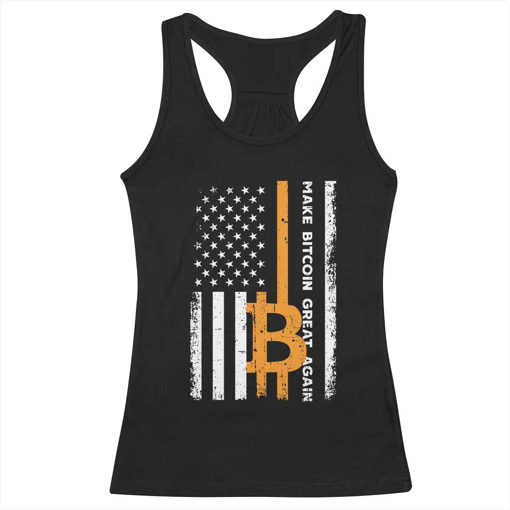 Make Bitcoin Great Again Racerback Tank Top Crypto Enthusiasts Trump Coin 2025 TS09 Black Print Your Wear