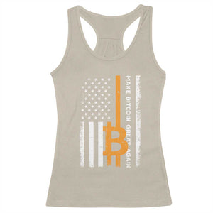 Make Bitcoin Great Again Racerback Tank Top Crypto Enthusiasts Trump Coin 2025 TS09 Sand Print Your Wear