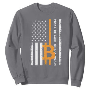 Make Bitcoin Great Again Sweatshirt Crypto Enthusiasts Trump Coin 2025 TS09 Charcoal Print Your Wear
