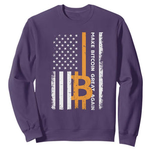 Make Bitcoin Great Again Sweatshirt Crypto Enthusiasts Trump Coin 2025 TS09 Purple Print Your Wear