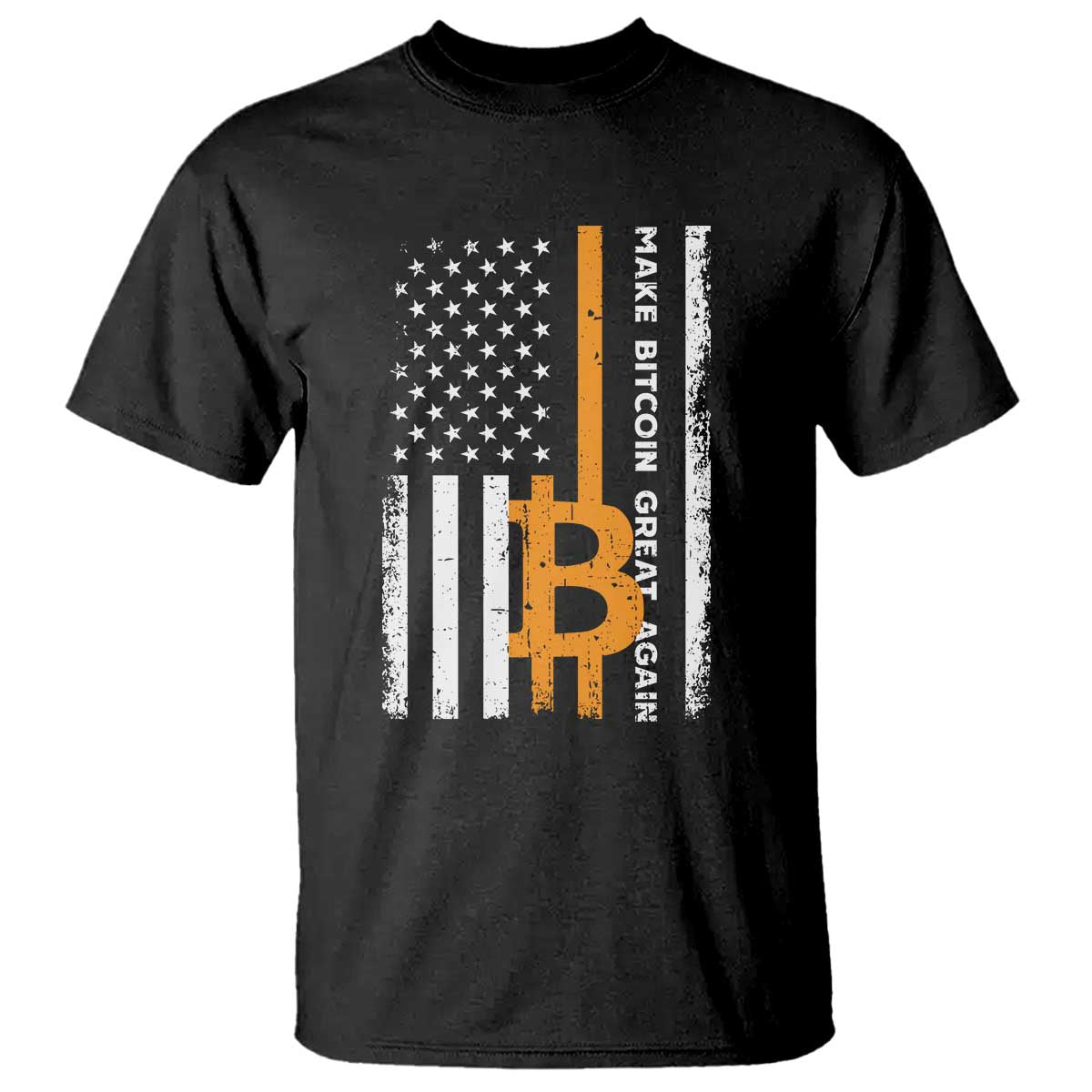 Make Bitcoin Great Again T Shirt Crypto Enthusiasts Trump Coin 2025 TS09 Black Print Your Wear