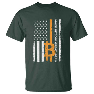 Make Bitcoin Great Again T Shirt Crypto Enthusiasts Trump Coin 2025 TS09 Dark Forest Green Print Your Wear