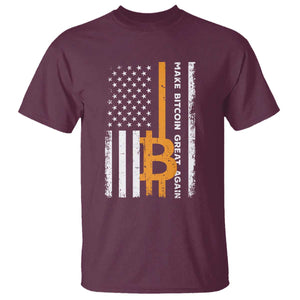 Make Bitcoin Great Again T Shirt Crypto Enthusiasts Trump Coin 2025 TS09 Maroon Print Your Wear
