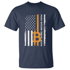 Make Bitcoin Great Again T Shirt Crypto Enthusiasts Trump Coin 2025 TS09 Navy Print Your Wear
