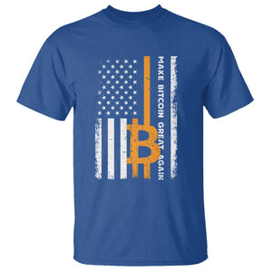 Make Bitcoin Great Again T Shirt Crypto Enthusiasts Trump Coin 2025 TS09 Royal Blue Print Your Wear