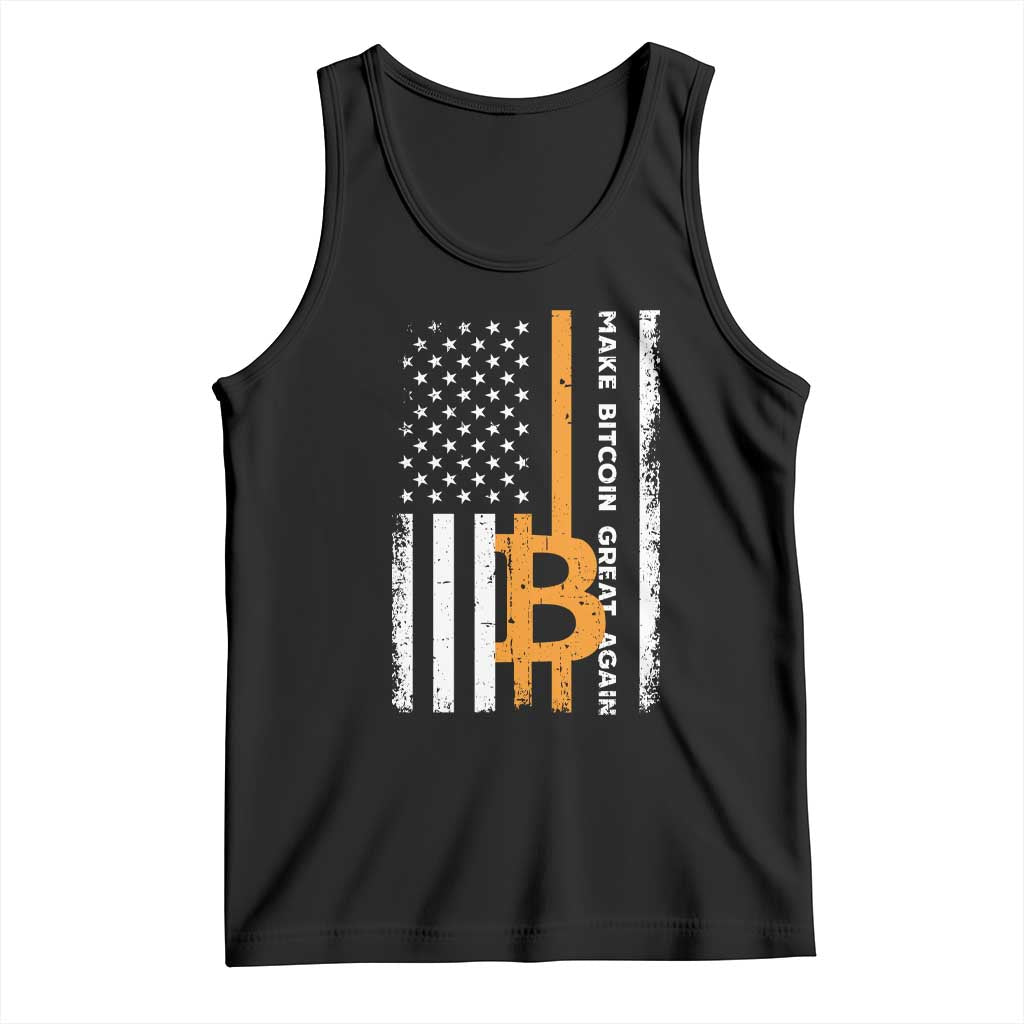 Make Bitcoin Great Again Tank Top Crypto Enthusiasts Trump Coin 2025 TS09 Black Print Your Wear