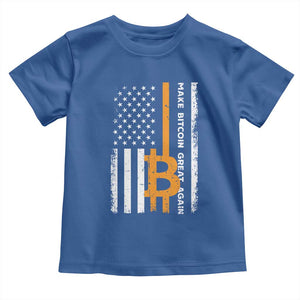 Make Bitcoin Great Again Toddler T Shirt Crypto Enthusiasts Trump Coin 2025 TS09 Royal Blue Print Your Wear
