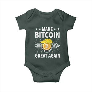 Funny Crypto Enthusiasts Trump Coin 2025 Baby Onesie Make Bitcoin Great Again TS09 Print Your Wear