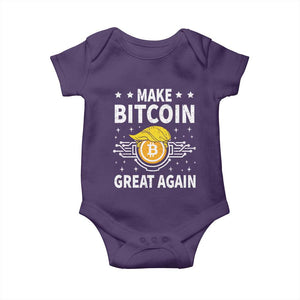 Funny Crypto Enthusiasts Trump Coin 2025 Baby Onesie Make Bitcoin Great Again TS09 Purple Print Your Wear