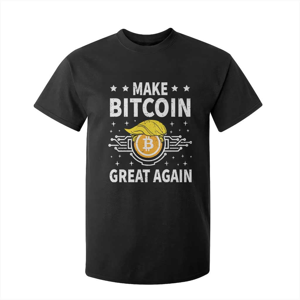 Funny Crypto Enthusiasts Trump Coin 2025 T Shirt For Kid Make Bitcoin Great Again TS09 Black Print Your Wear